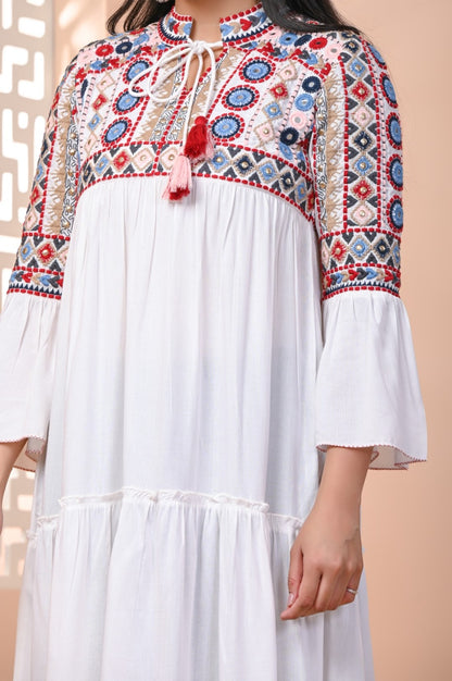 Dreaming Dale  White Embroidered dress