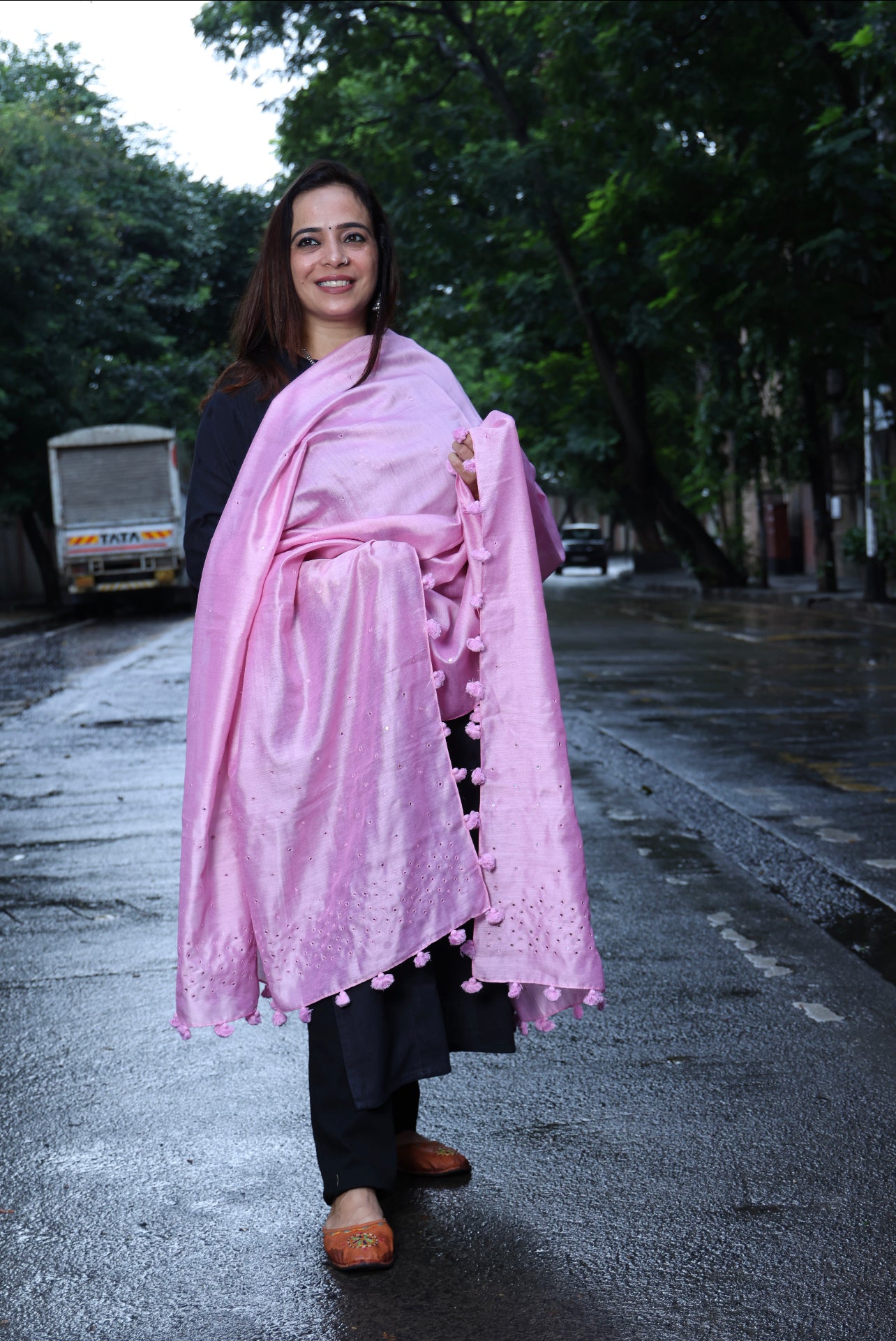 Elegant Pink Dupatta