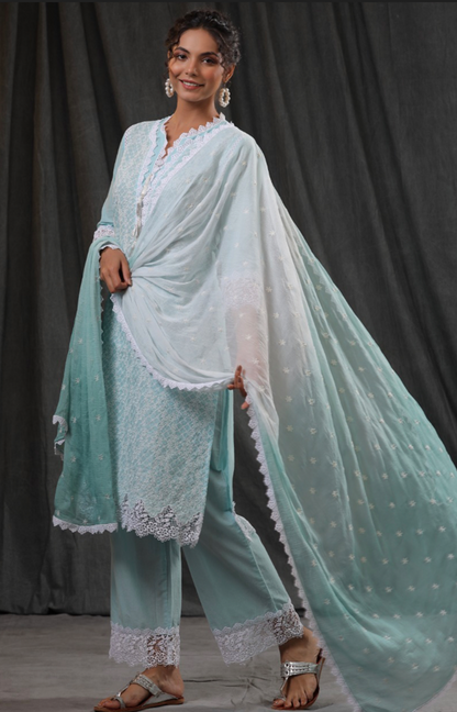 Powdered Blue Pakistani Fashion dress