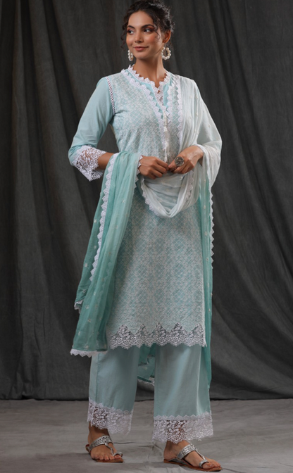 Powdered Blue Pakistani Fashion dress