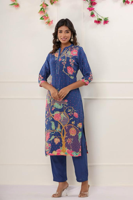 Electric Blue Set Kurta Pant